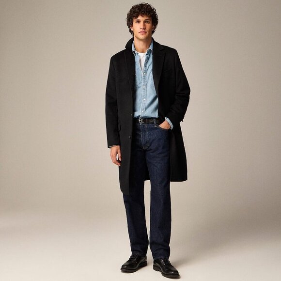 J. Crew Rivington Topcoat Italian Wool Blend Coat in Navy 42L New Mens Jacket - Picture 11 of 11